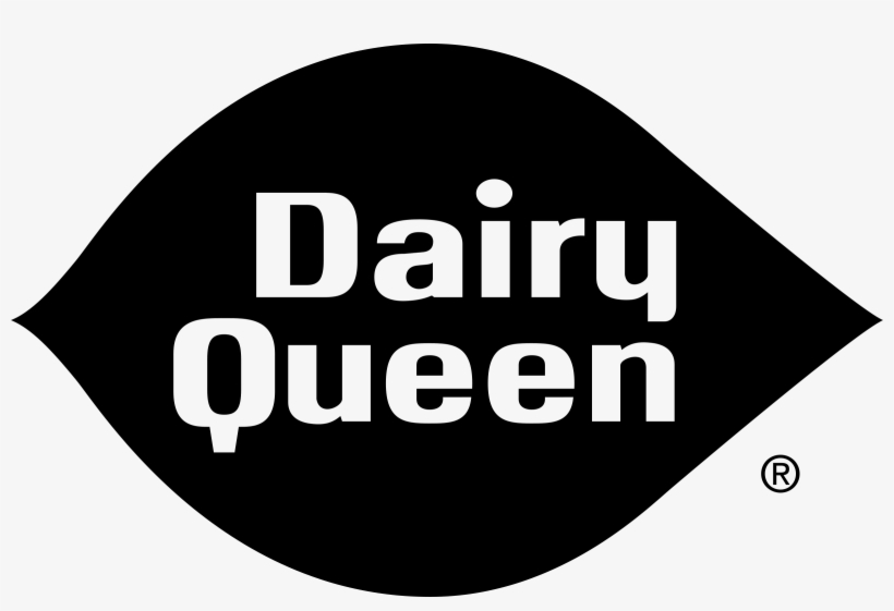 Dairy Queen 2 Logo Black And White - Dairy Queen White Logo, transparent png
