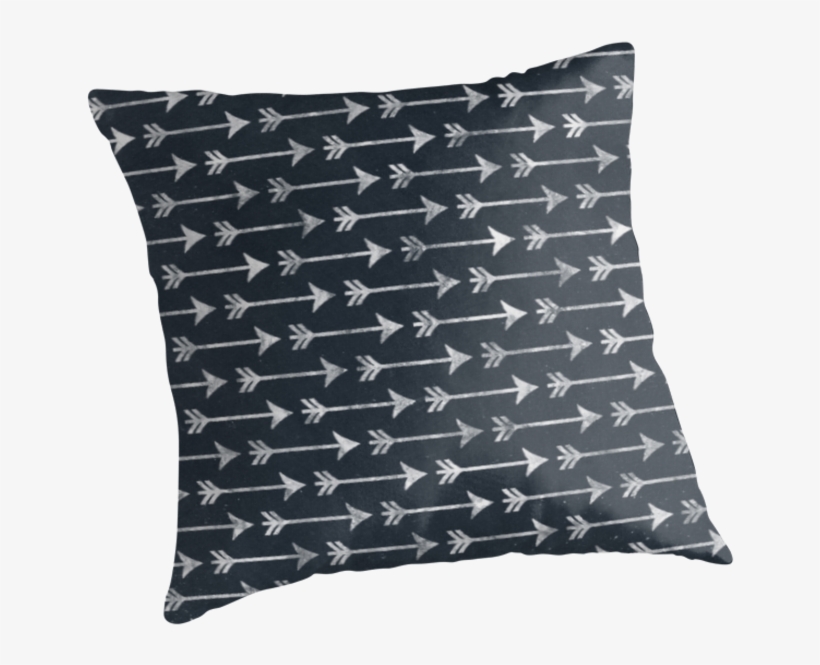 Chalkboard Black And White Tribal Arrow Pattern By - Cushion, transparent png