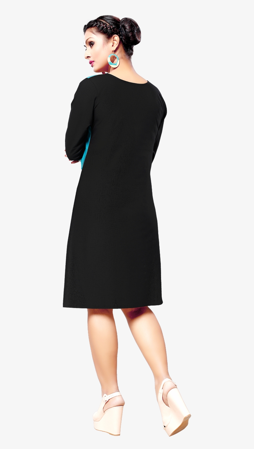 Yuri's Multicoloured Cotton Straight Kurti - Sukienka Z Szyfonowymi Rękawami, transparent png