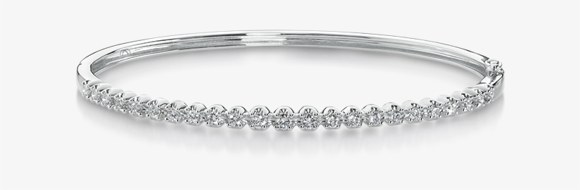 Classic Round Illusion Setting Diamond Bangle - Bangle, transparent png