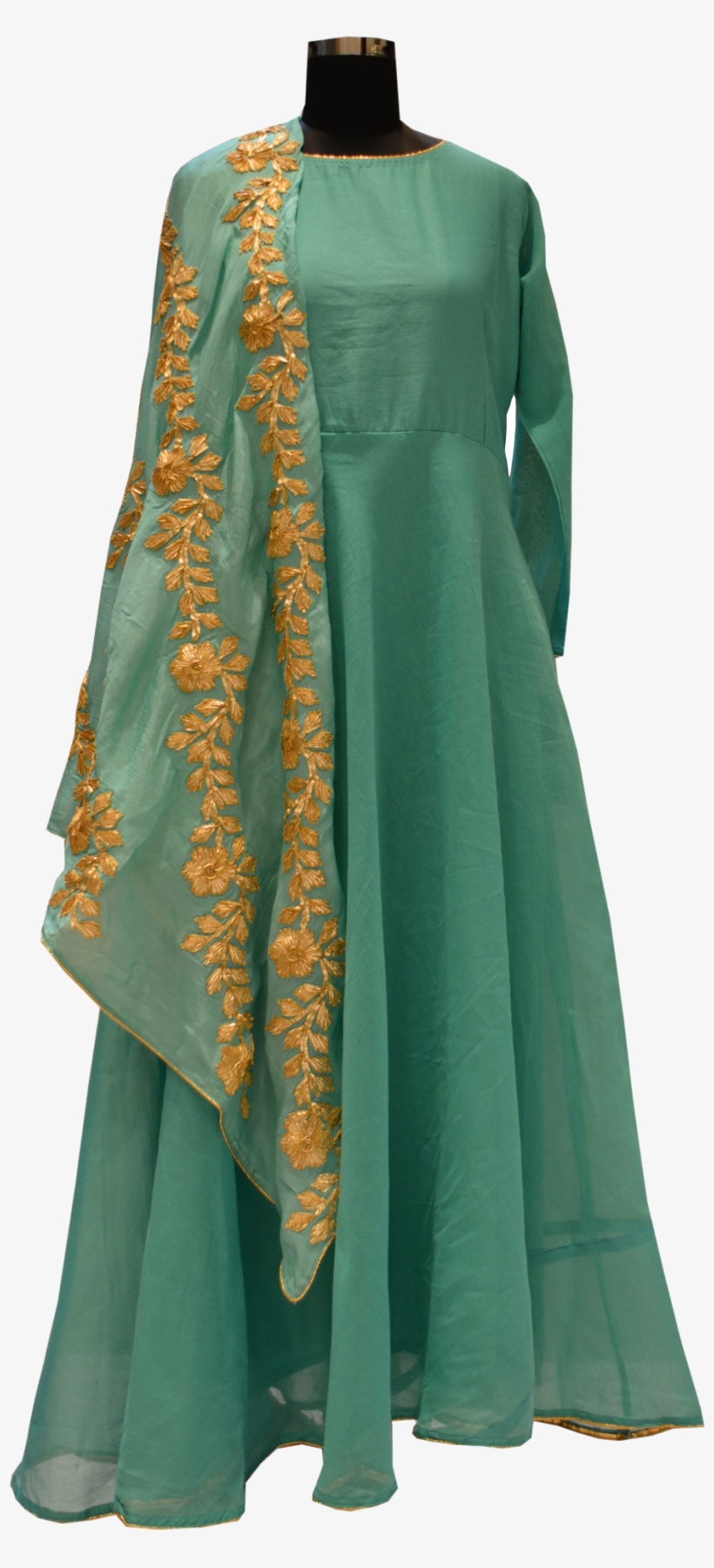 Chanderi Kurti Png File - Kurti With Stole, transparent png