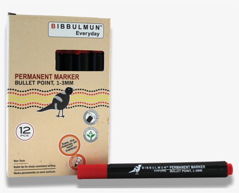Permanent Marker Bullet Point 12-pack Red - Black Cat, transparent png