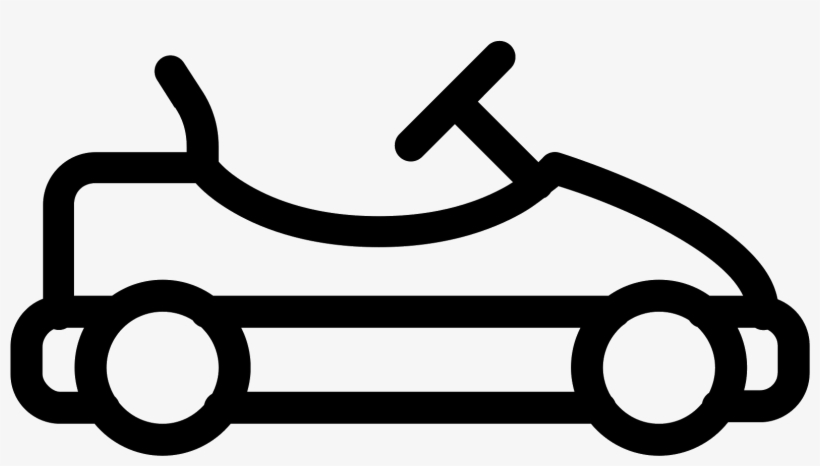 This Image Is Of A Small Vehicle Shape With Two Circles - Gokart Icon Png, transparent png
