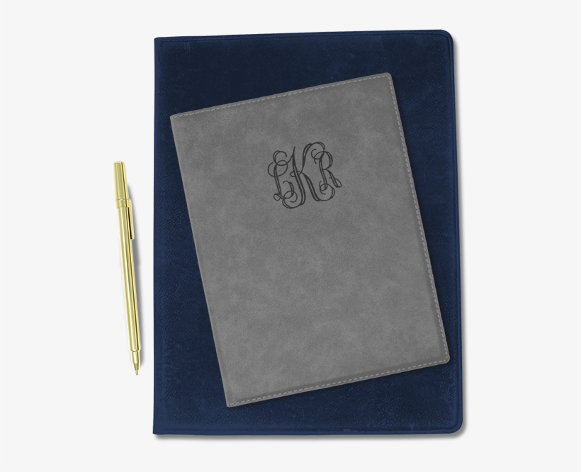 Small Center Monogram Leatherette Portfolio - Sente, Inc., transparent png