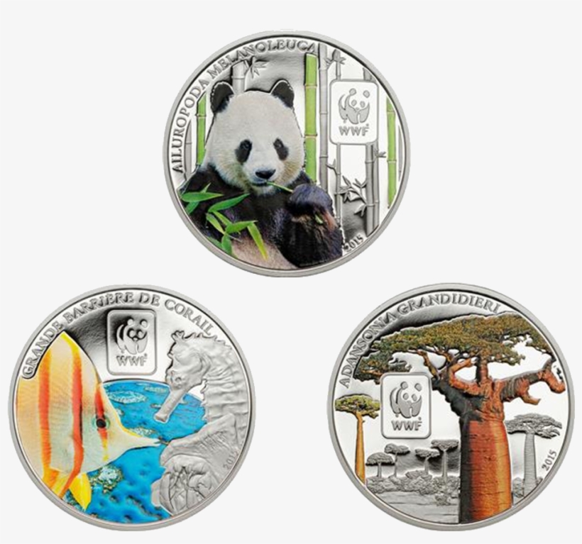 2015 Wwf 3-coin Set - Monedas Republica Centro Africana, transparent png