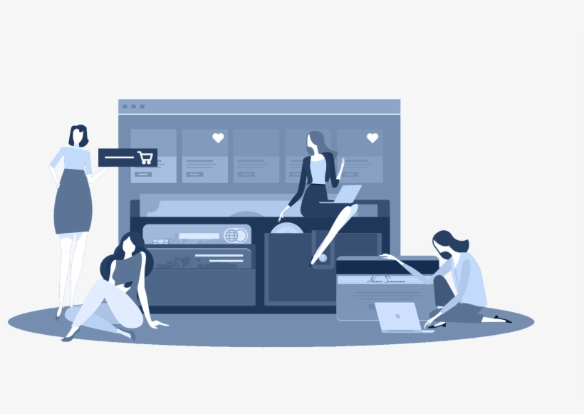 Ecommerce Website Design - Illustration, transparent png