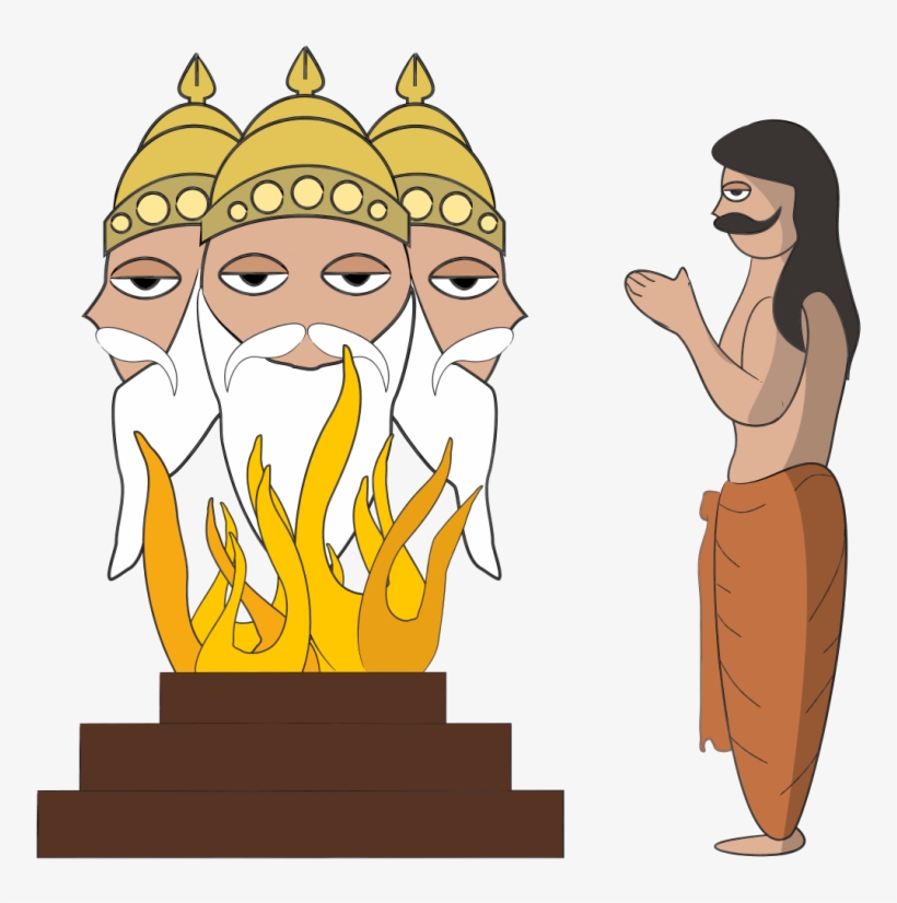 Brahma And Divodasa - Lord Brahma Cartoon Png, transparent png