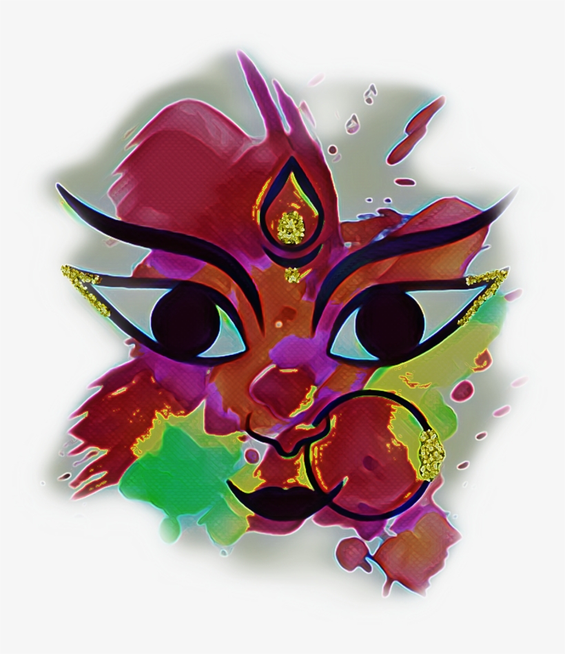 Durga Sticker - Mask, transparent png
