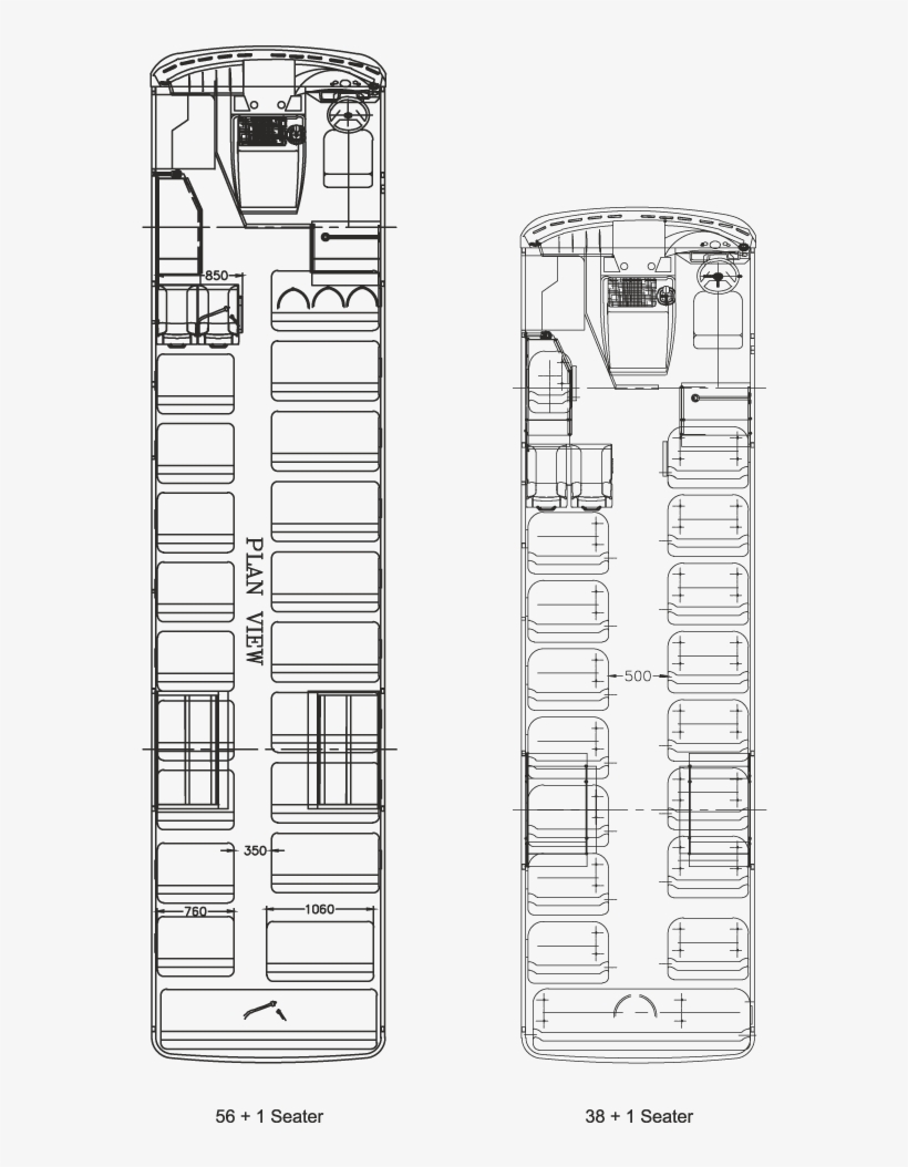 Tata Starbus Ultra Skool 38 Ac Plan View - Technical Drawing, transparent png