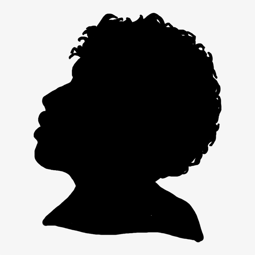 Black Silhouette Profile Female - Child Profile Silhouette Transparent, transparent png