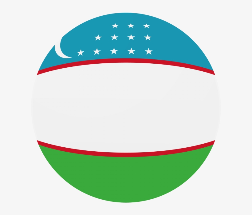 Uzbekistan Round Flag - Circle, transparent png