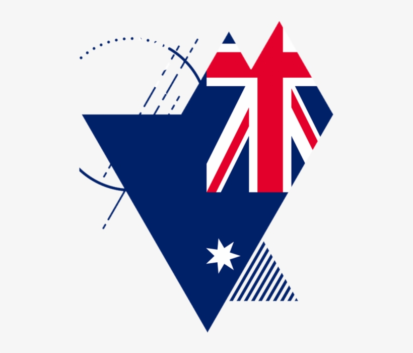 Heart Shape Australia Flag Png - Graphic Design, transparent png