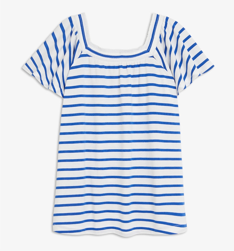 Top With Smock Blue - Day Dress, transparent png