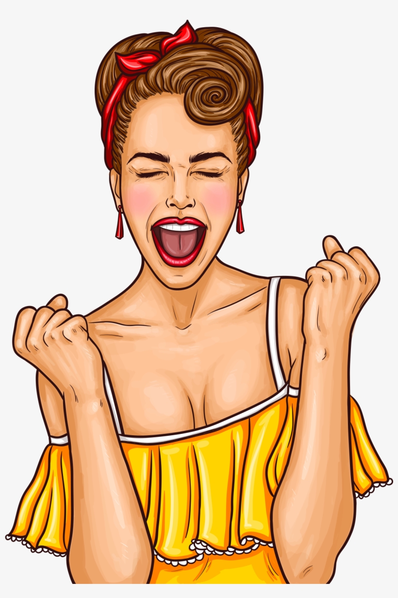 Download - Excited Pop Art, transparent png