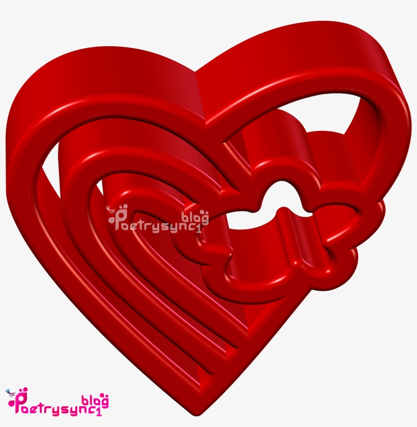 Love 3d Red Hearts Images With Messages - Heart, transparent png