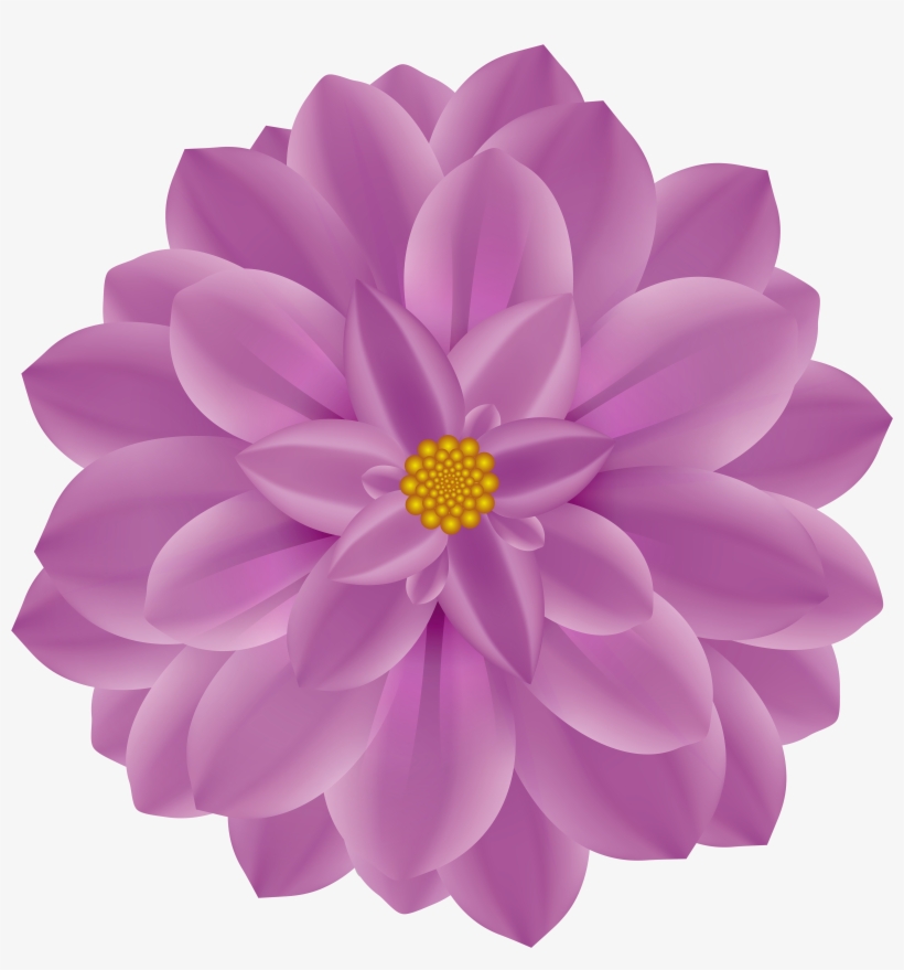 Flower Large Png Clip Art Image - Flores Lilas Em Png, transparent png