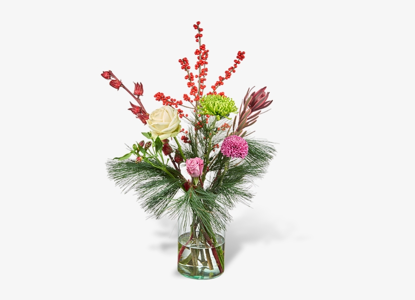 Bouquet Andrea Large - Christmas Vase Png, transparent png