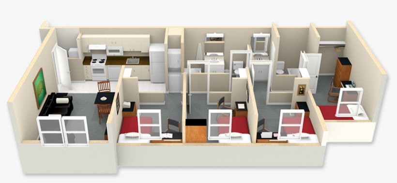 Ground And 1st Floor Apartments - Esu University Ridge Apartments, transparent png