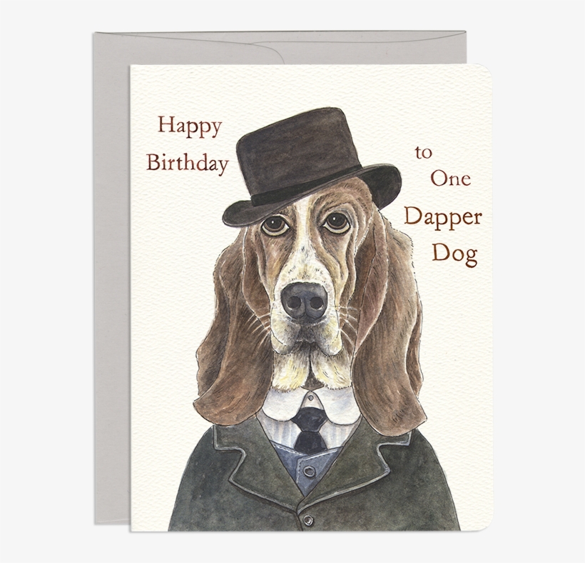 Humorous John Woofson Birthday Greeting Card - Basset Hound, transparent png