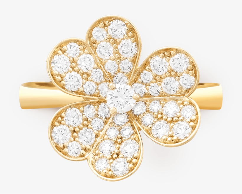 Frivole Ring, 1 Flower, Small Model, - Crystal, transparent png