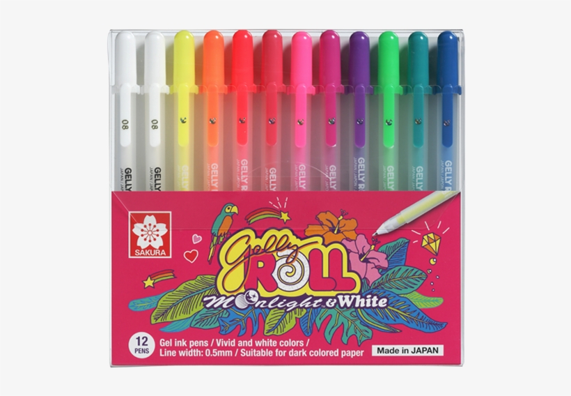 Sakura Moonlight Gelly Roll Pen, transparent png