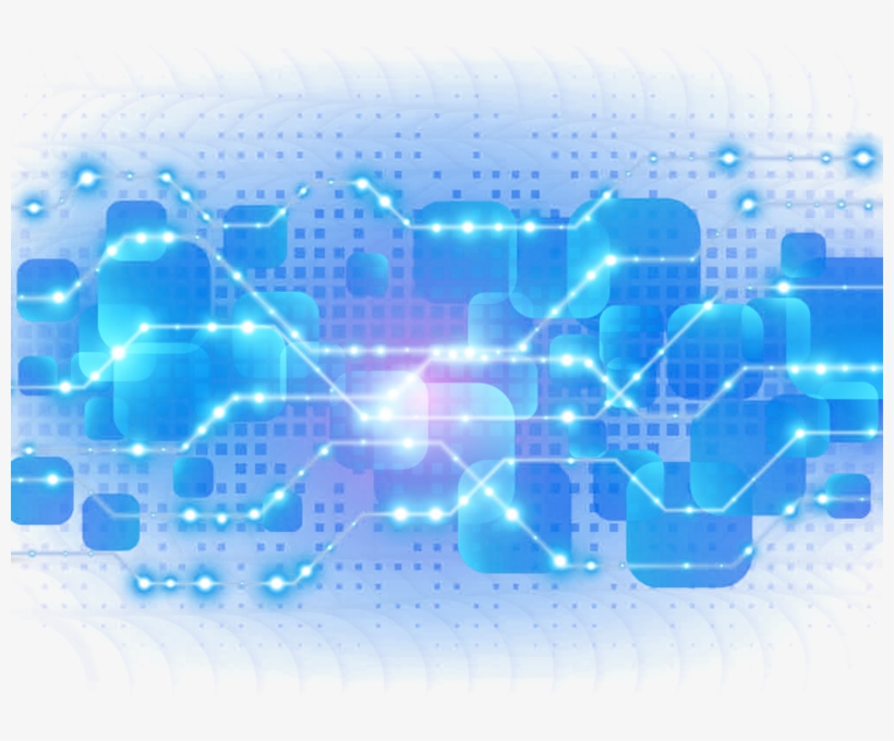 Blue Light Decoration Technology Effect Download Hd - Digital Technology Background Png, transparent png