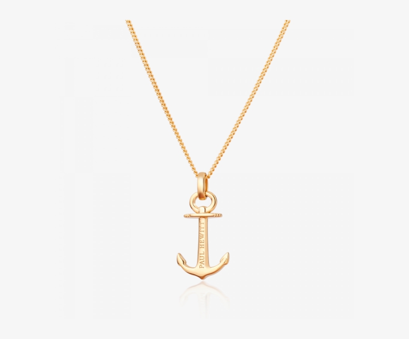 Paul Hewitt Necklace Anchor Spirit 18k Plated Gold - Happiness Necklace, transparent png