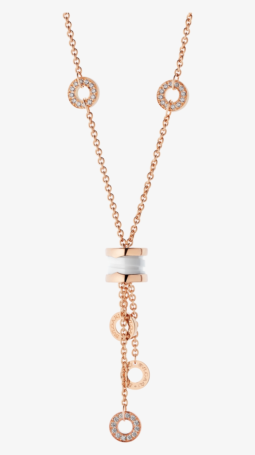 Zero1 Necklace Necklace Rose Gold Pink - Bvlgari Diamond Necklace Bzero, transparent png