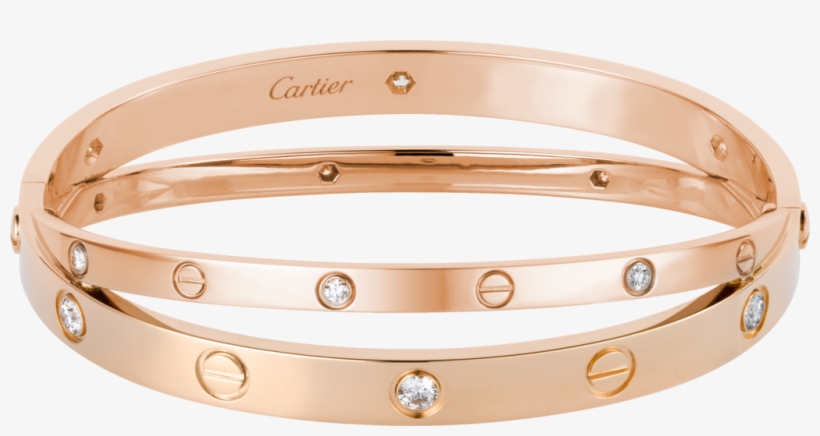 Love Braceletpink Gold, Diamonds - Cartier Love Bracelet Price, transparent png