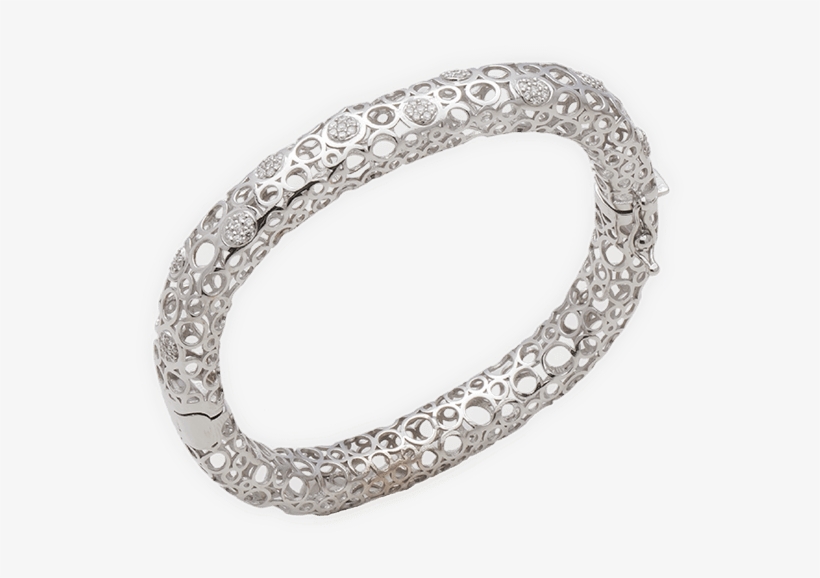 Net White Gold Bangle - Body Jewelry, transparent png