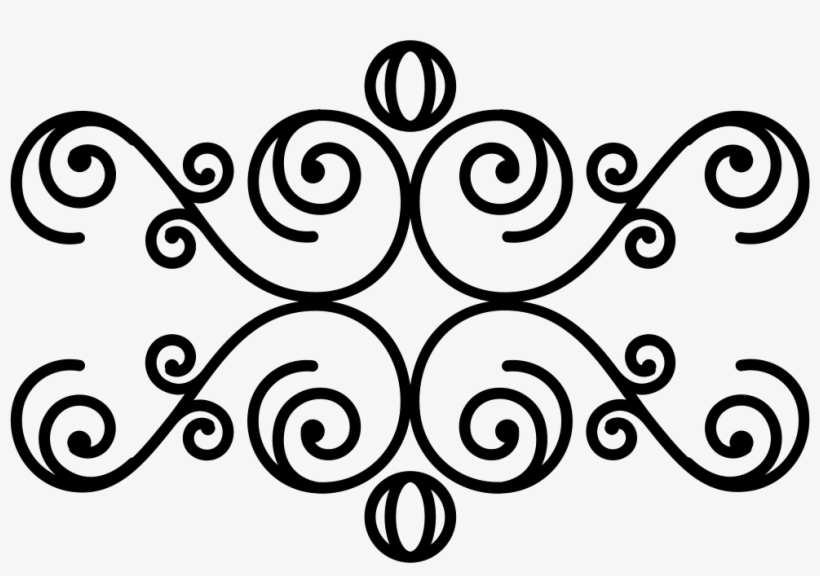 Floral Design With Spirals Comments - Spiral Floral Design Png, transparent png