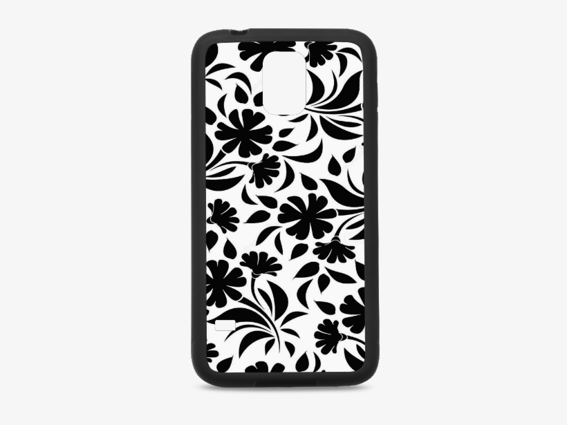 Custom Flower Background Vector Black And White Artsadd - Mobile Phone Case, transparent png