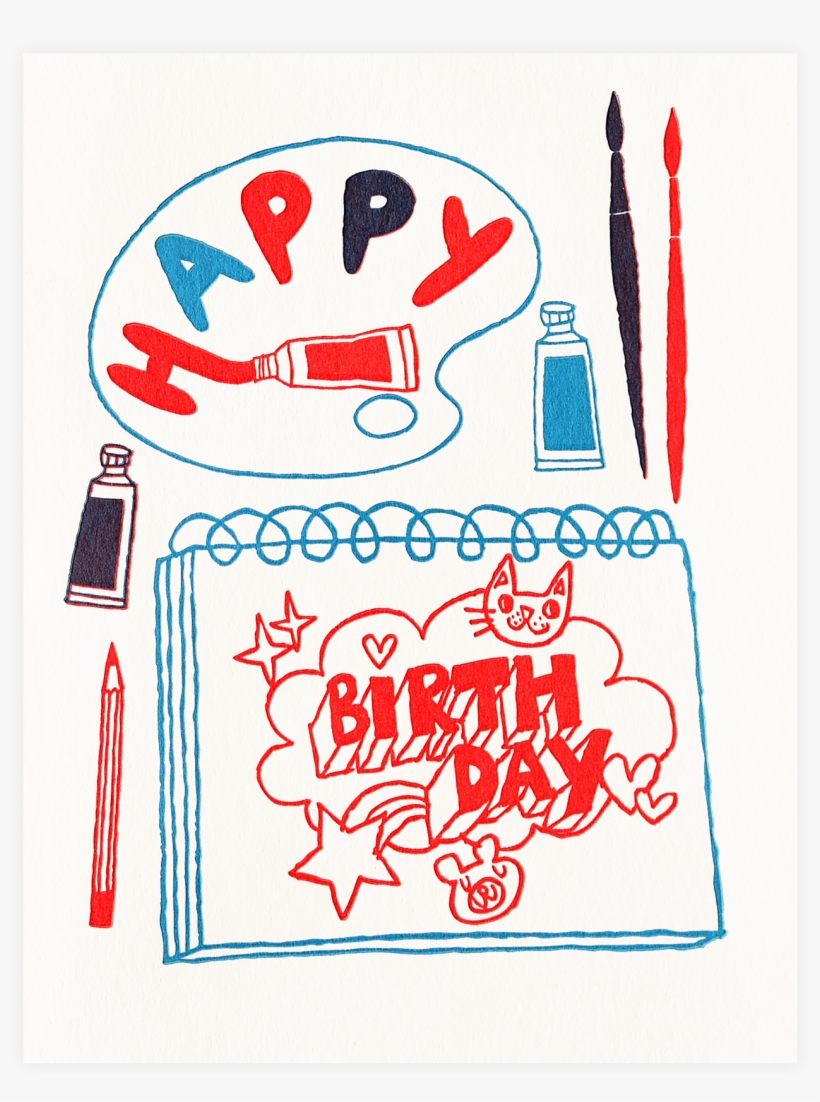 Fugu Fugu Artsy Birthday Card, transparent png