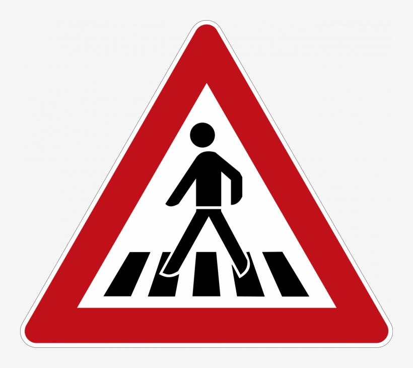 Pedestrian Crossing, - Verkeersbord J24, transparent png