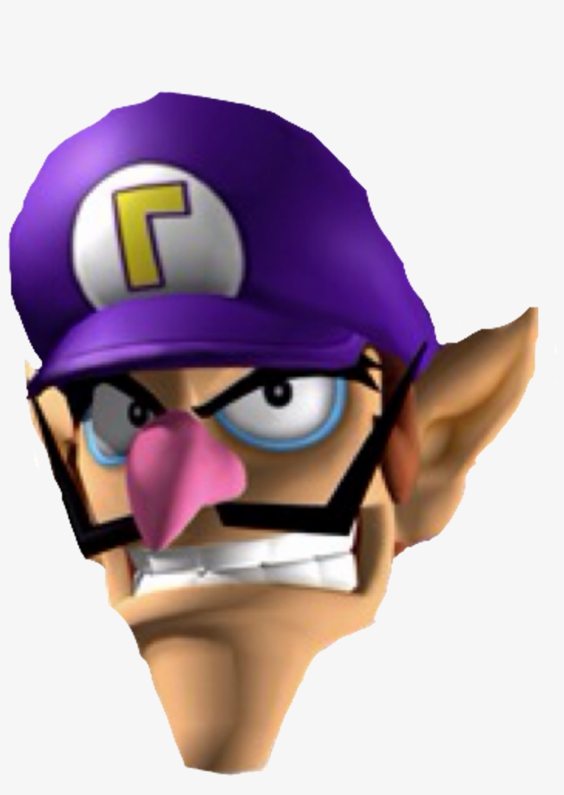 Waluigi Sticker - Waluigi Head Png, transparent png