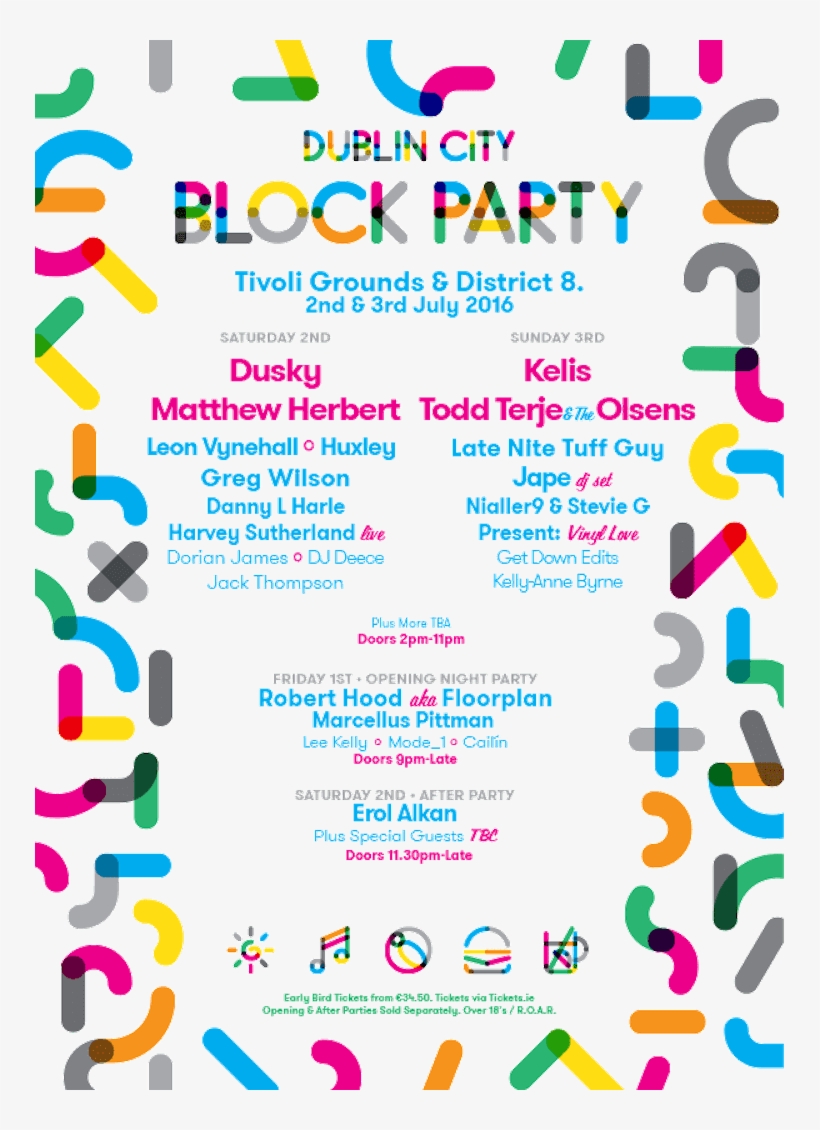 Dublin City Block Party 2016 Poster, transparent png