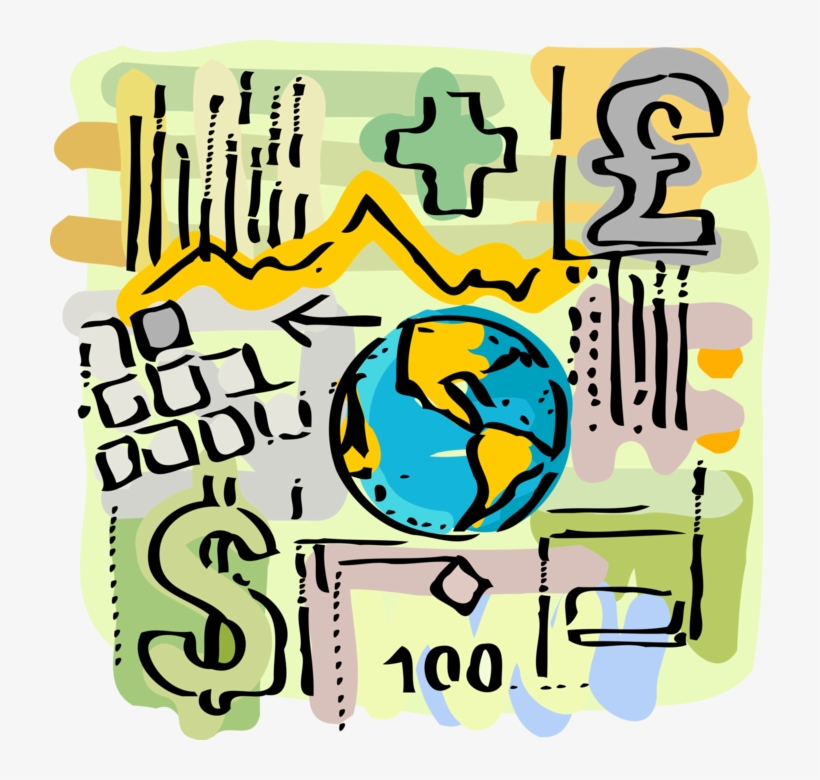 Vector Illustration Of International Finance Planet, transparent png