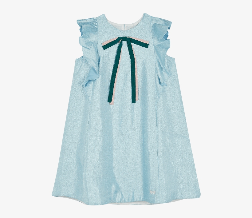 Blue Ribbon Flutter Dress - Pattern, transparent png