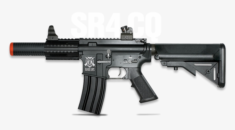 Black Ops Sr4 Airsoft Rifle - M4 Sd Full Metal, transparent png