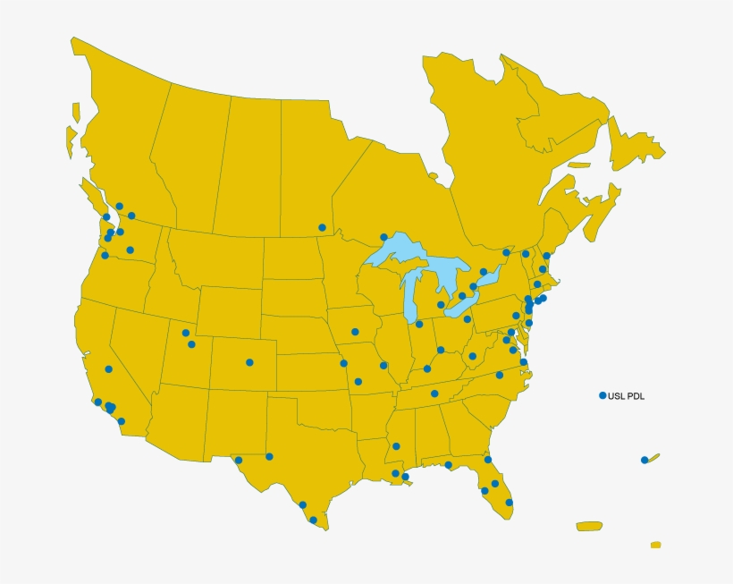 El Fútbol Ya Puso Sus Raíces En Los Estados Unidos - Us And Canada Map Icon, transparent png