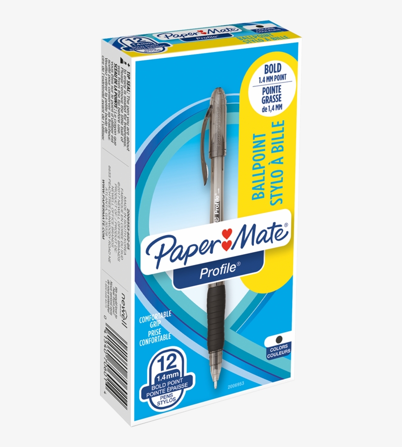 Product Image - Black Bold Retractable Ballpoint Pen, transparent png