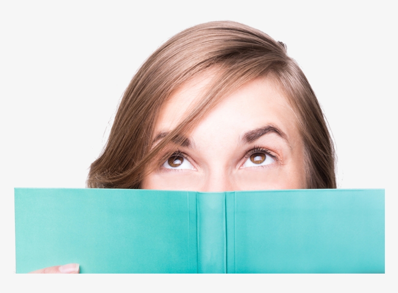 Girl Behind Book - Definicion De Reporte De Lectura, transparent png