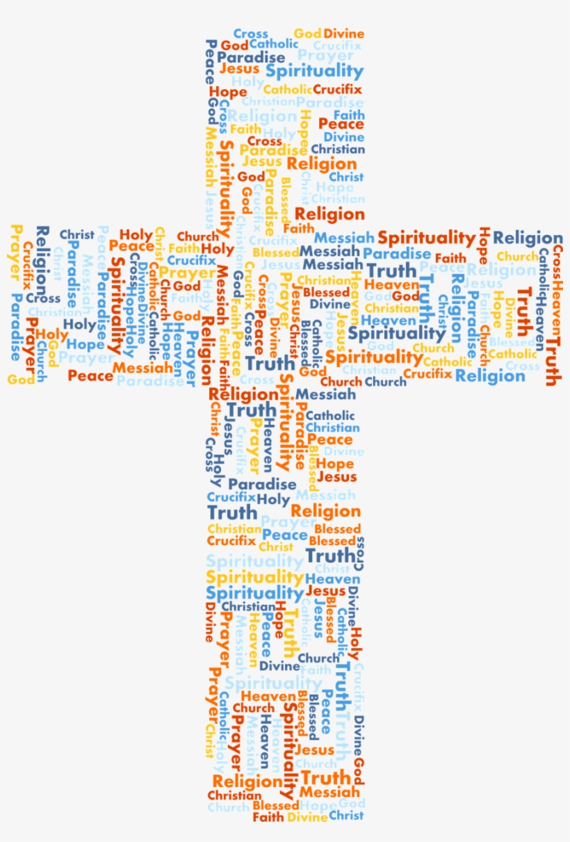 Write Down The First Three Words That Come To Mind - Religion Word No Background, transparent png