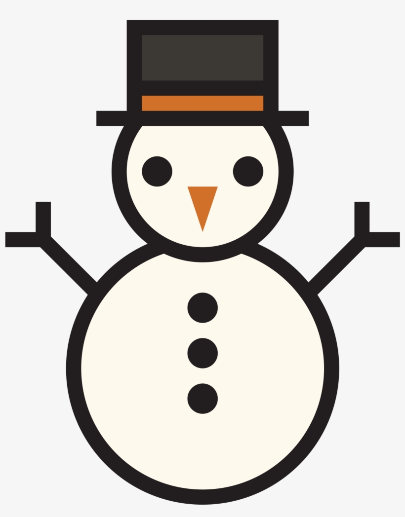 Open - Snowman Symbol Black And White, transparent png