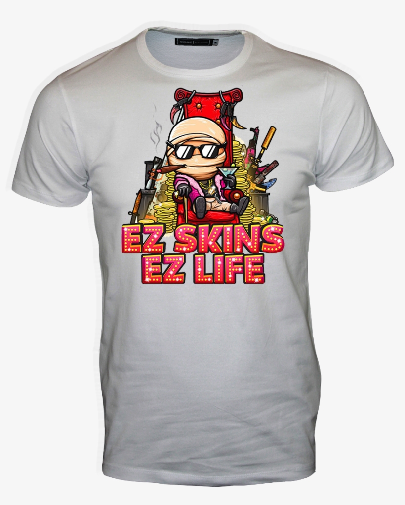 Home>csgo>csgo Swag>csgo T Shirts>ez Skins Ez Life - T-shirt, transparent png