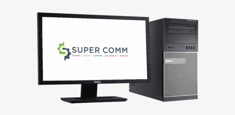Dell Optiplex Gx3010 Intel I3 Tower Pc & 19" Monitor - Desktop Computer, transparent png