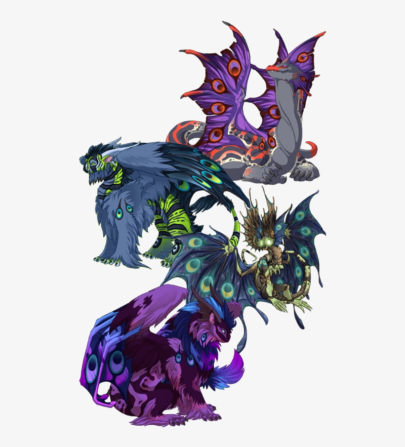 Peacock Big - Flight Rising Peacock Gene, transparent png