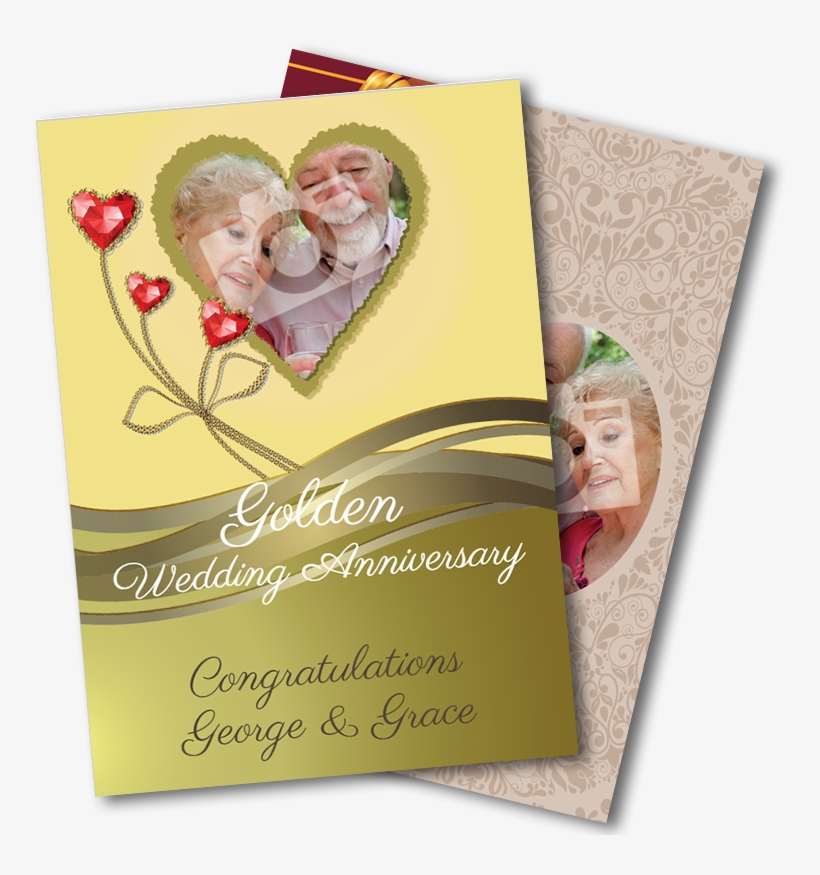 Golden - 50th - Greeting Card, transparent png