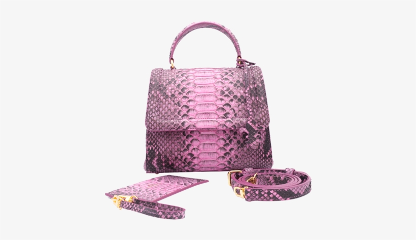 Gaby Bb Python Fuschia - Handbag, transparent png