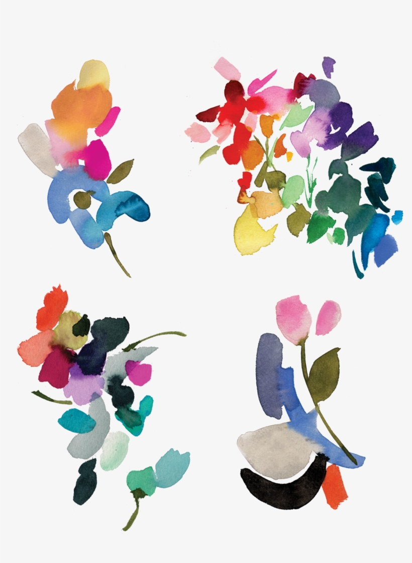The Abstract Florals Set, transparent png
